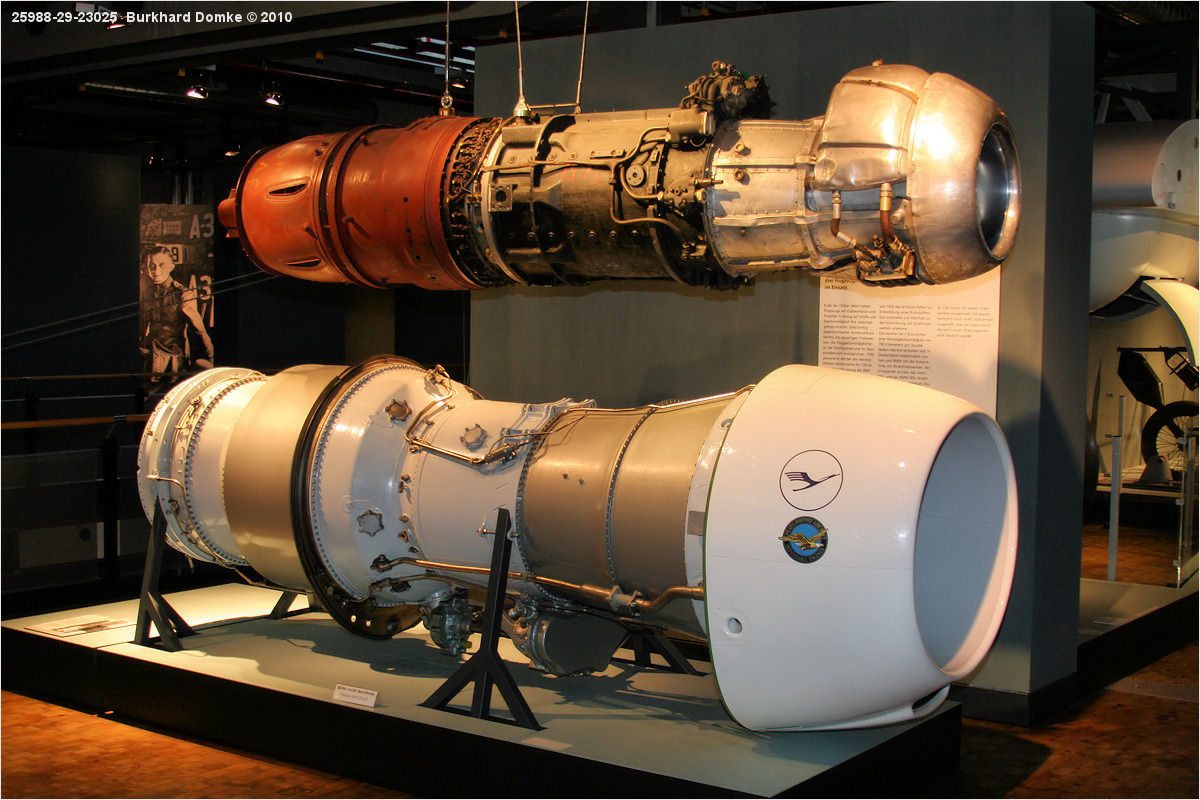 Pratt & Whitney JT3C (J57) turbojet engine - Deutsches Technikmuseum Berlin