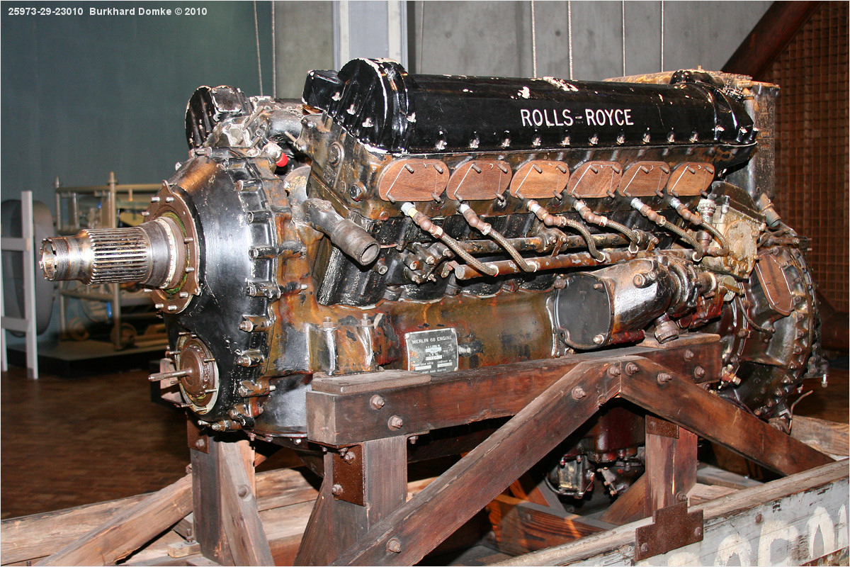 Rolls-Royce Merlin 68 piston engine - Deutsches Technikmuseum Berlin