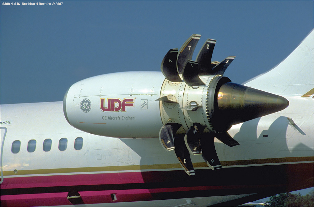 McDonnell Douglas MD-81 UHB Demonstrator s/n N980DC with GE36-UDF propfan engine