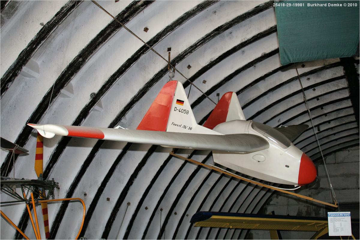 Fauvel AV36 s/n D-4058 Luftfahrt-Museum Finowfurt